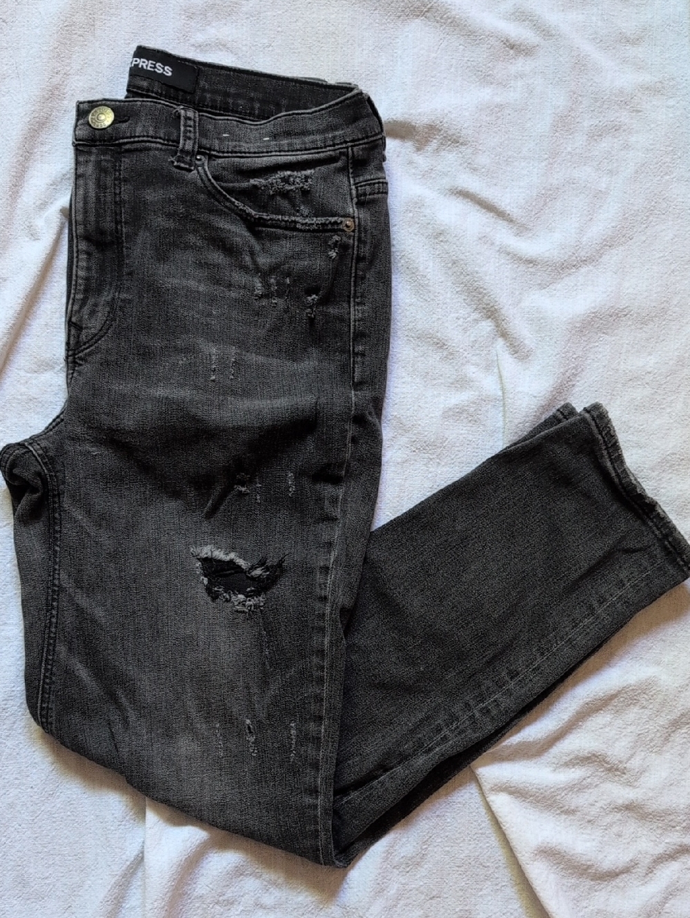 Express Distressed Slim Jeans